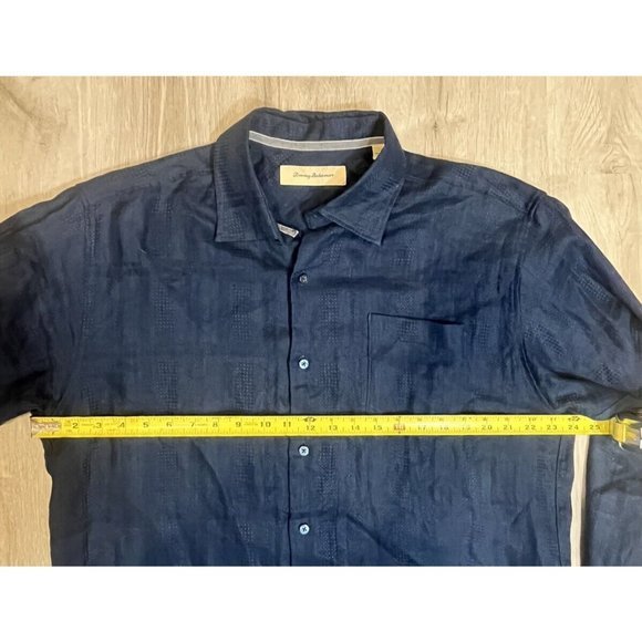 Tommy Bahama Men’s 100% Linen Long Sleeve Shirt Navy Size L - Picture 4 of 6